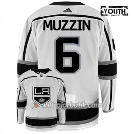 Barn Ishockey Los Angeles Kings Tröja JAKE MUZZIN 6 Adidas Vit Authentic